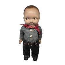 Vintage Buddy Lee Denim Cowboy Doll with Scarf