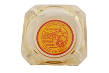 Carson City Nugget Vintage Golden Glass Ashtray (G3R) Nevada Centennial 1964