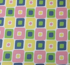 PREMIER PRINTS ILLUSIONS PINK BLUE GREEN GEOM...