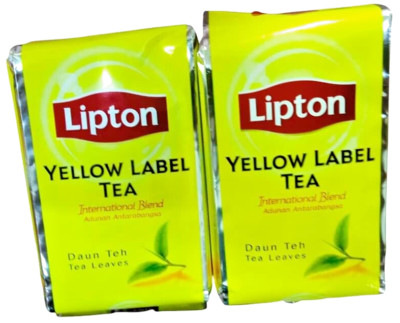 Lipton Yellow Label Tea  Leaves. ( 200 grams X 2 packs )