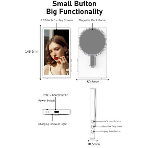 Smartphone Wireless Magnetic Selfie Monitor Screen Screen Rear Camera n g V0V8 - Zdjęcie 16 z 18