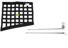 JEGS 70026K Drag Style Ribbon Window Net Kit SFI 27.1 Rated Top: 21 in. W Bottom