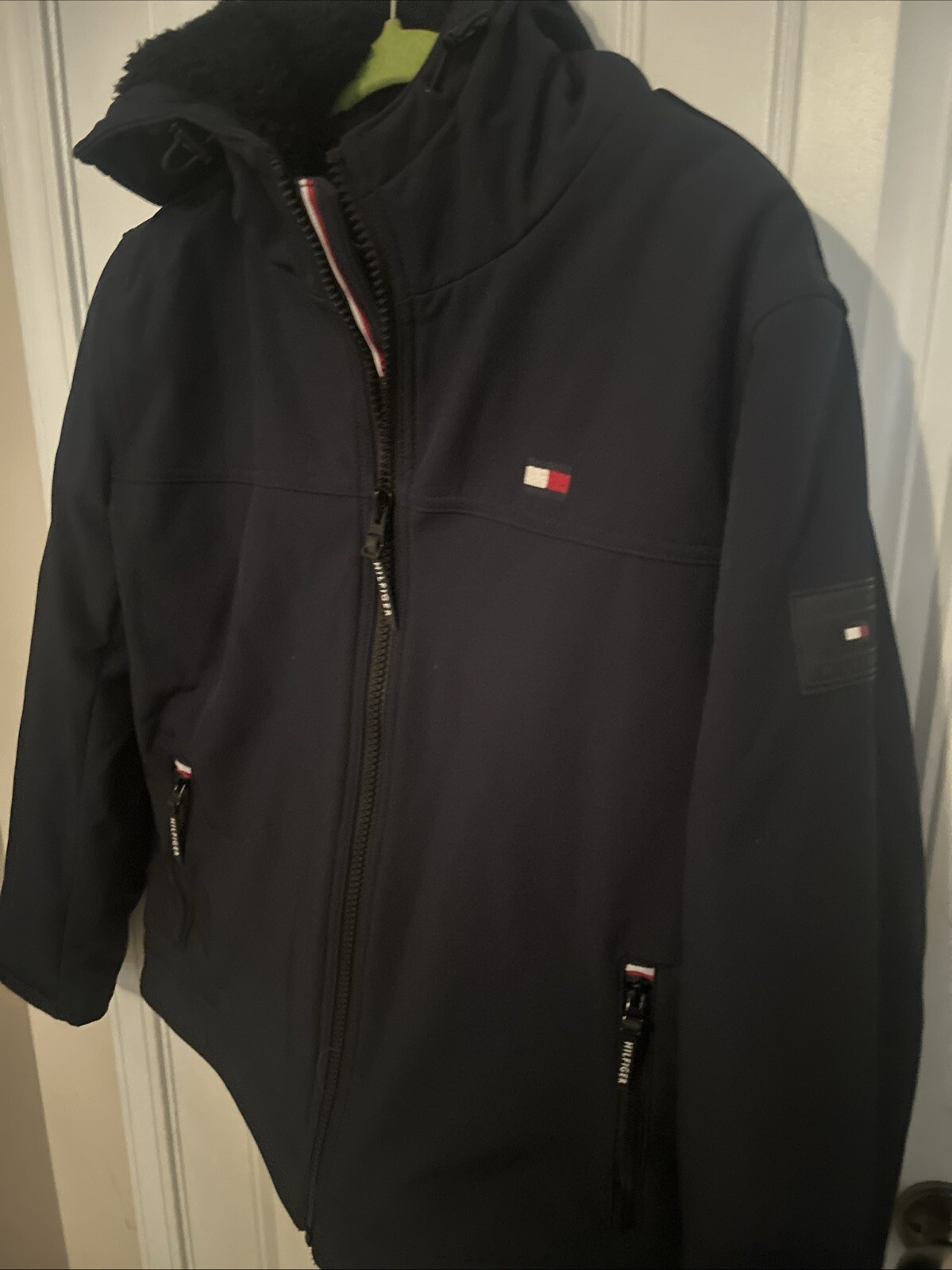 Tommy Hilfiger Men's Navy Blue Essential Windbreaker Hoodie M image 2