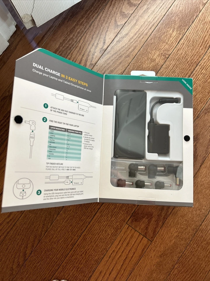 Targus Laptop Charger +USB Tablet/Smartphone charger APA32US BRAND NEW, SEALED - Image 2 of 4