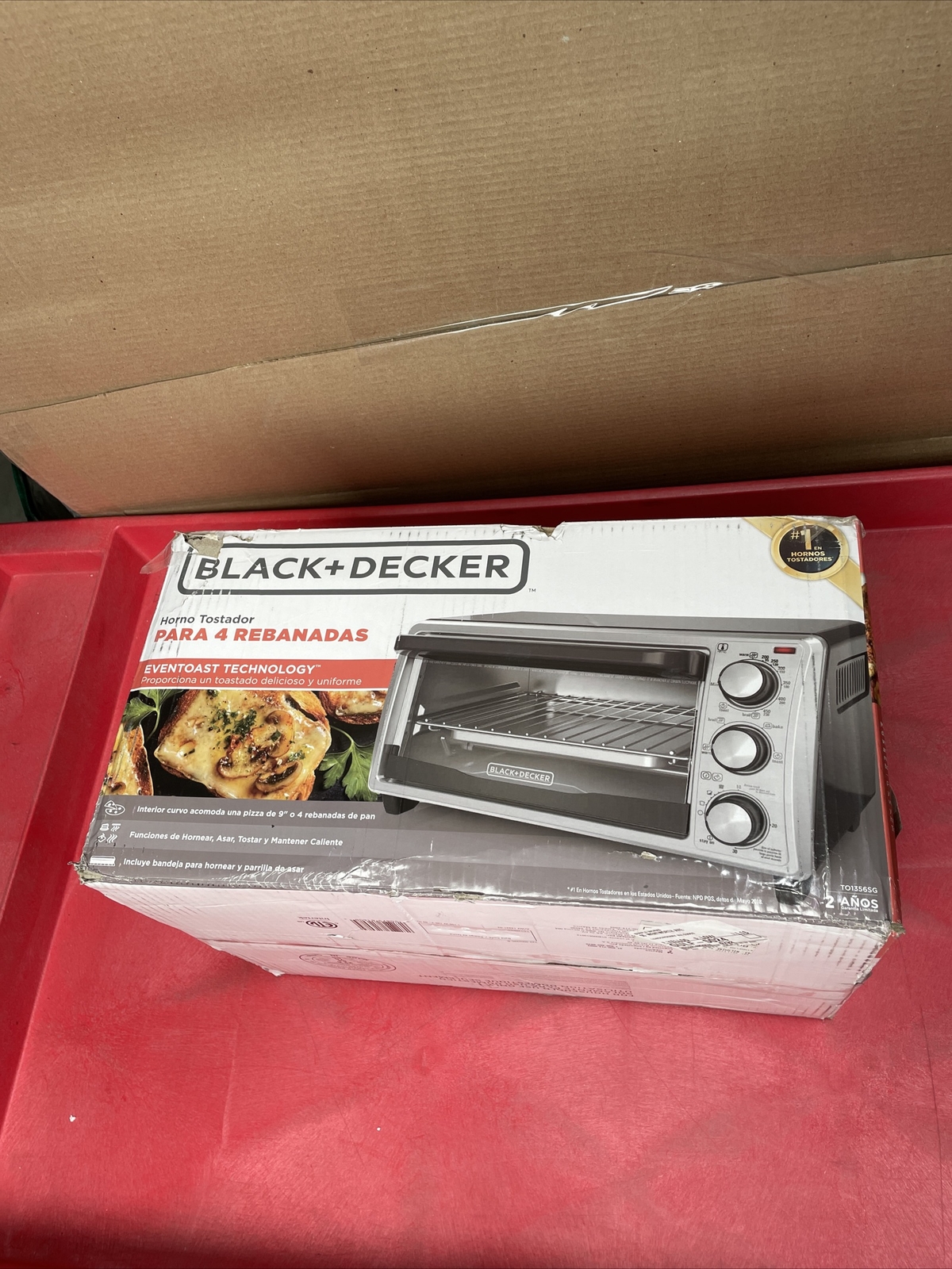 BLACK+DECKER TO1356SG 1150W 4Slice Toaster Oven Gray Open Box