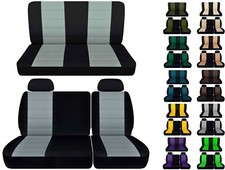 Se adapta a cubreasientos delanteros 40-60 para camioneta Chevy C/K 1500 1988-1994 y banco trasero sólido