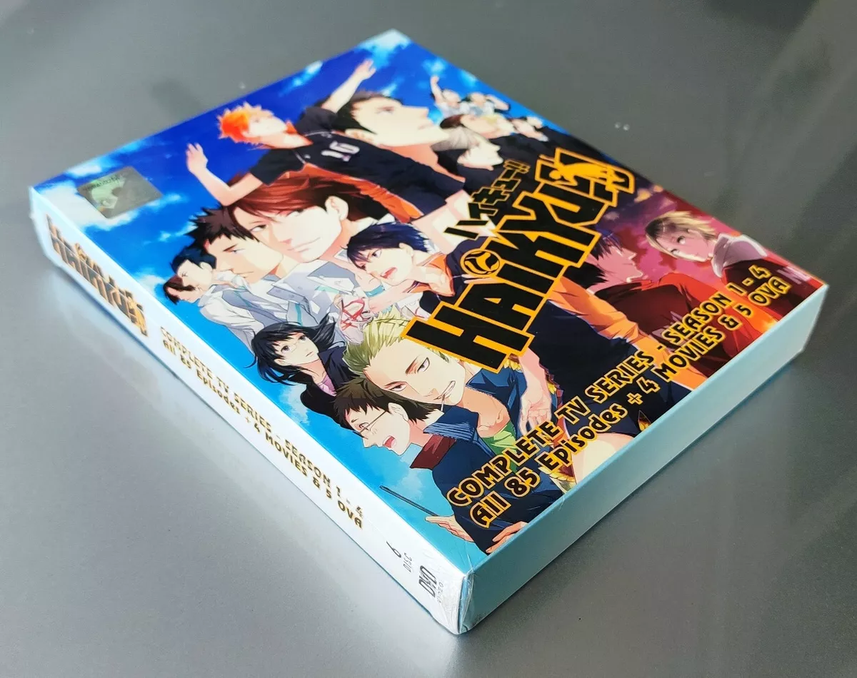 Haikyu!! Haikyuu!! Complete Season 1 - 4 Eps 1 - 85 + 2 OVAs + 4 Movies DVD  Box