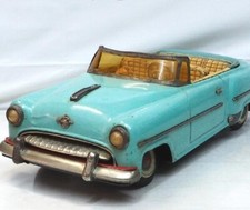 Yonezawa Opel Olympia Record Open Yellow-Green Tinplate Tin Toy Car F/S FEDEX