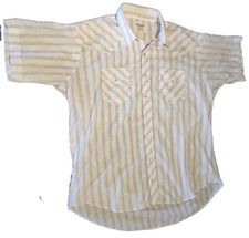 Vintage Ruddock Shirt Mens XL Western Pearl Snap Striped Cowboy Made in USA