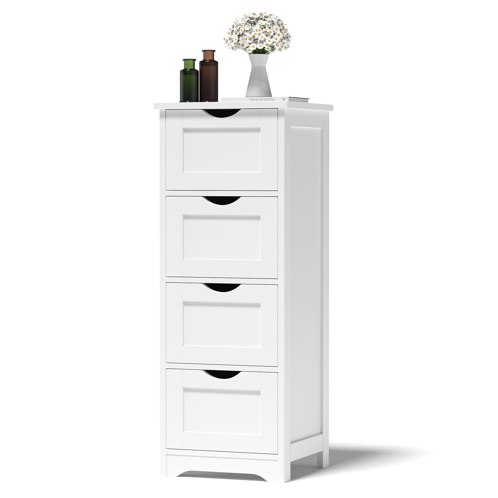 Freestanding Floor Cabinet Bathroom Storage Cabinet for Bedroom Living Room K4Y0