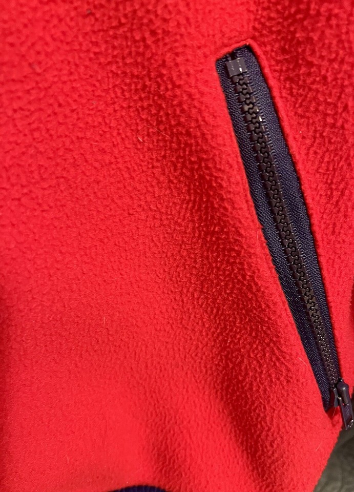 Vintage 80s Patagonia Fleece Zip Up Jacket Men's LARGE Red eBay