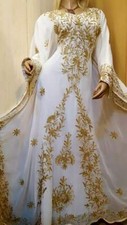 SALE Luxury Bedded Crystal Work Moroccan Dubai Kaftan Wedding Bridesmaid Dress