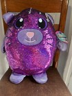 SHIMMEEZ Cristy Cat Sequin 14" PILLOW Plush Stuffed Animal Purple Silver w/Tag! — photo 6