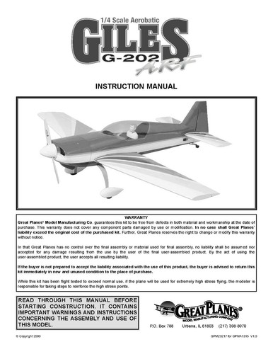 Great Planes Instruction Build Owner's Manuals VARIOUS MODELS ARF RTF Kits +MORE - Picture 120 of 241