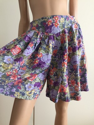 Short Fleuri Topshop En Coton - Taille S/8 - Occasion En Excellent état, Motif Multicolore