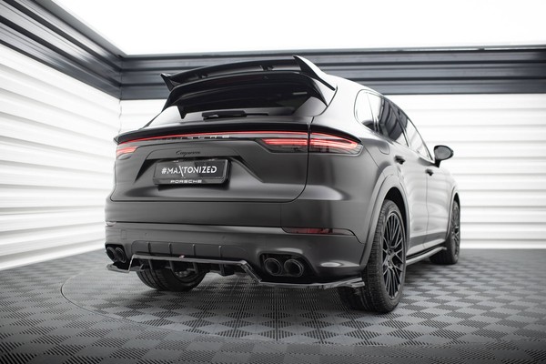 Diffusor Heck Ansatz DTM Look FüR Porsche Cayenne Sport Design Mk3 Schwarz-image