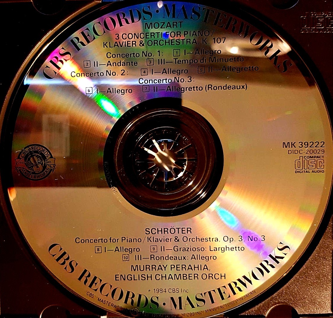 Mozart / Schroter: Piano Concertos / CBS Records Masterworks