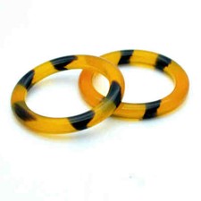 BROWN / AMBER TORTOISESHELL O-RING D-RING SLIDER 30mm