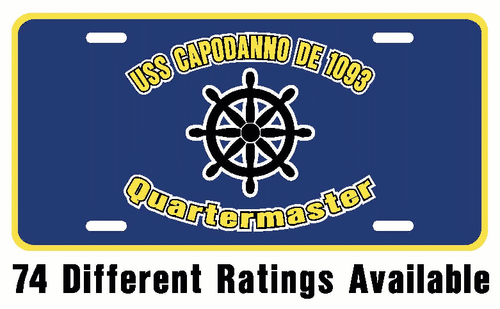 USS CAPODANNO DE 1093 FF 1093 Rating License Plate U S Navy USN Military PO4 - Picture 4 of 5
