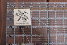 WHIPPER SNAPPER DRAGONFLY Insect Smile Wood Rubber Stamp
