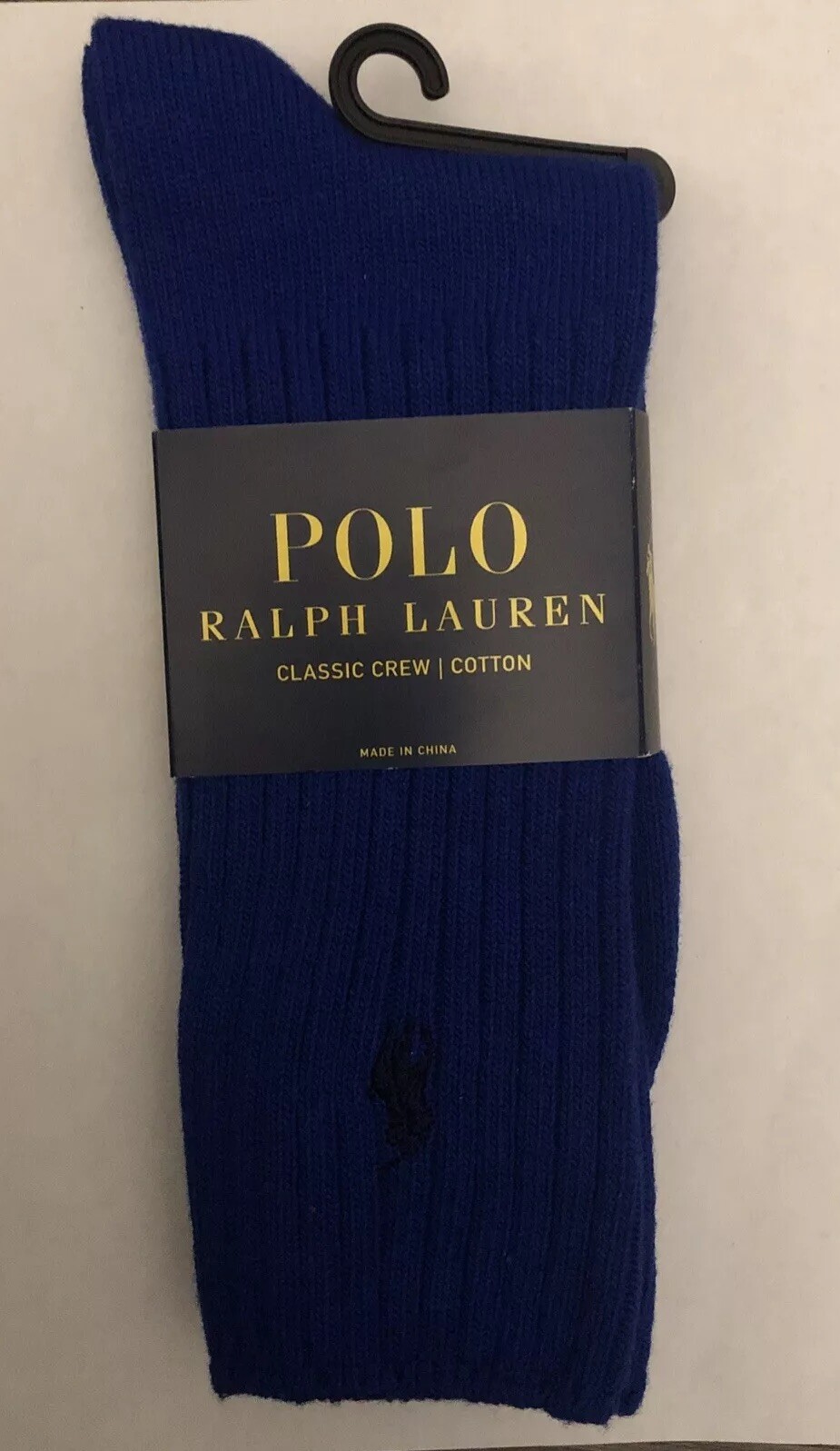 Calze Polo Ralph Lauren Classic Crew Cotone Firmate Pony Blu Royal 1 Paio