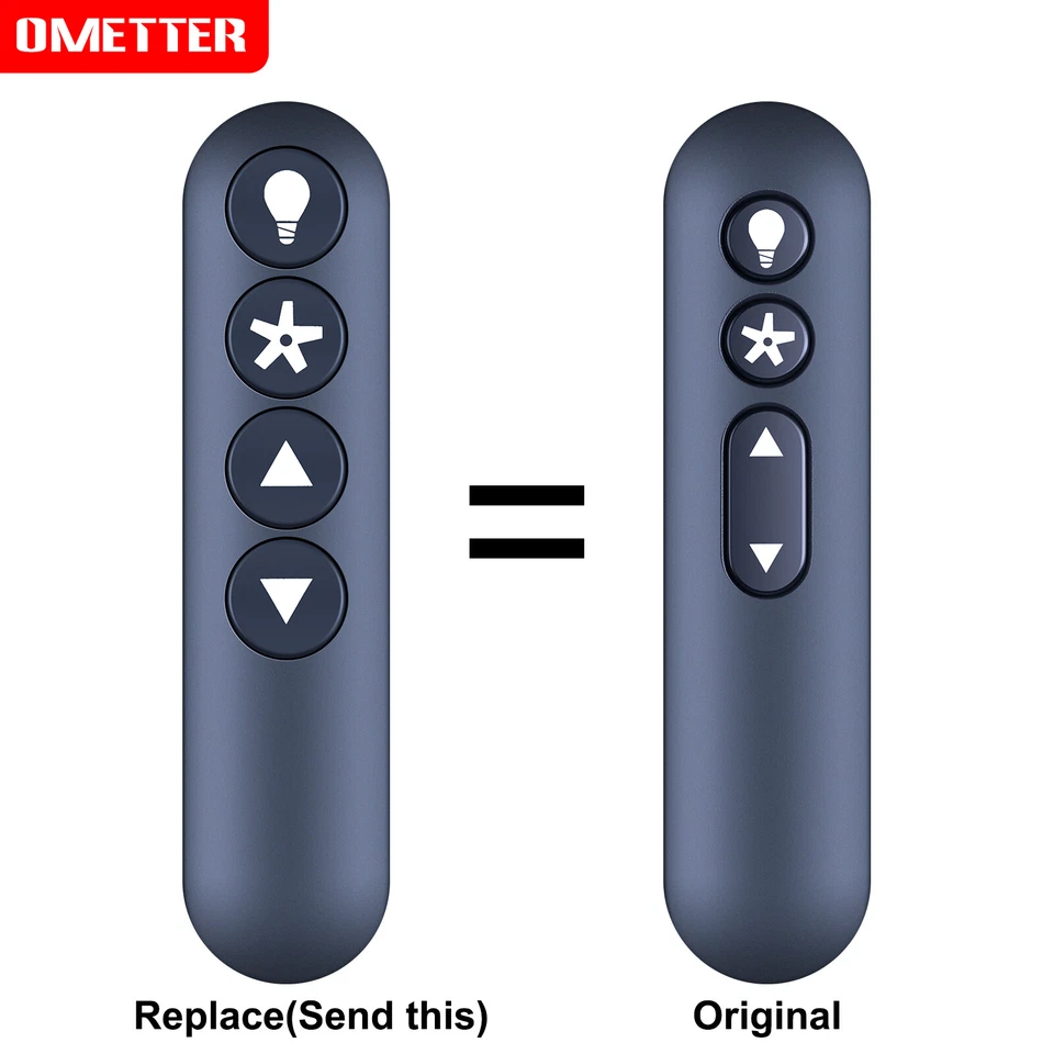 TCNOUMT For Hunter Fan Replacement Handheld Ceiling Fan Remote Control - Black K5579-01