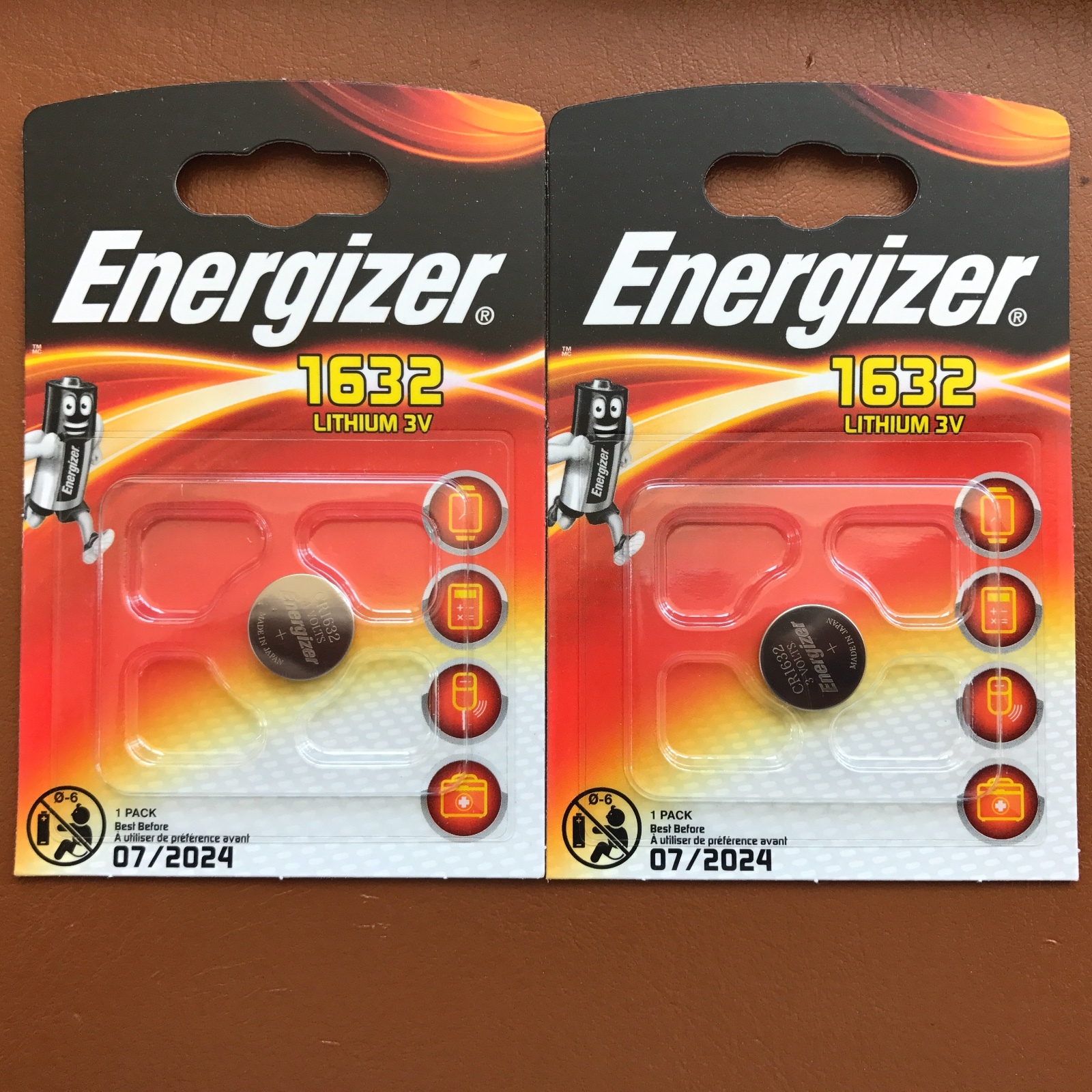 2 x Energizer 1632 CR1632 3V Lithium Coin Cell Battery DL1632 KCR1632
