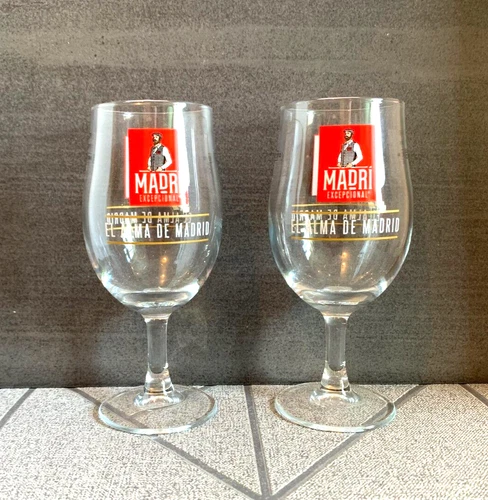 Madri Half Pint Glasses x 2 Brand New