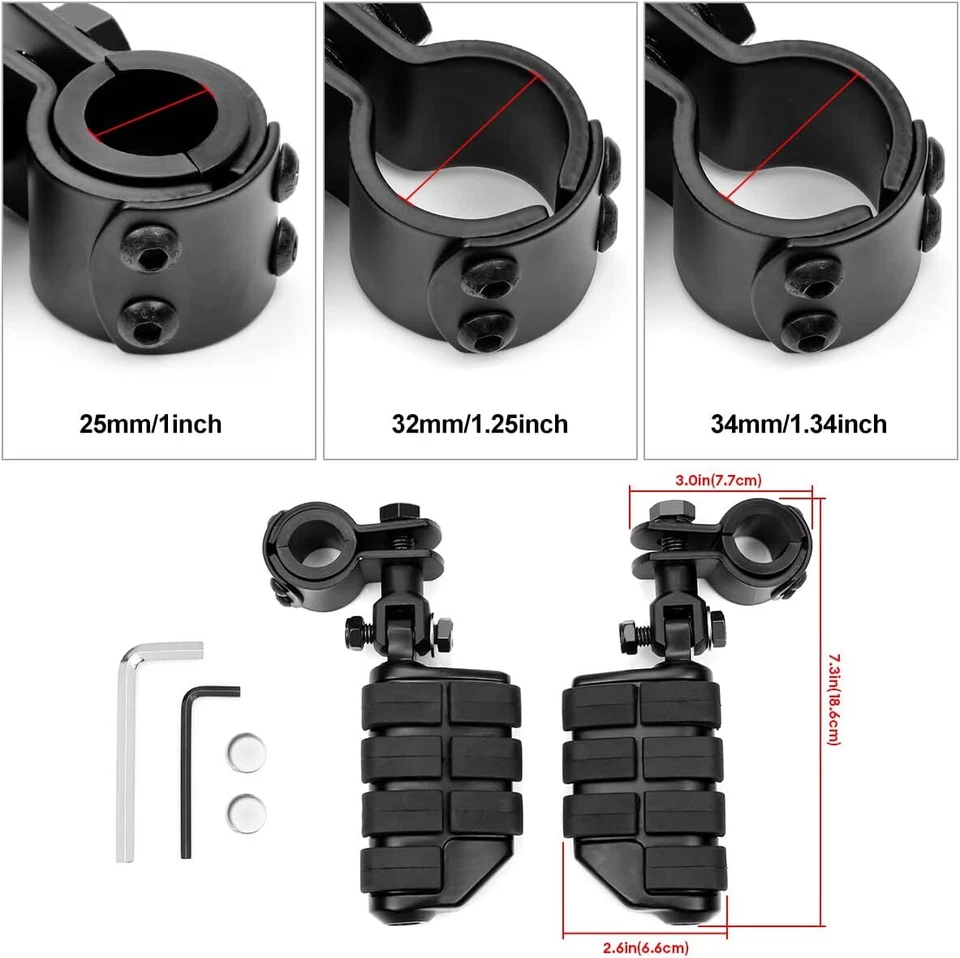 1 1/4" 32 mm estriberas de carretera soporte abrazadera para Triumph Tiger 800 900 1200 Foto 3 de 4