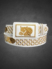 Cinto Vaquero Piteado Con Toro western Style Embroidered belt Bull