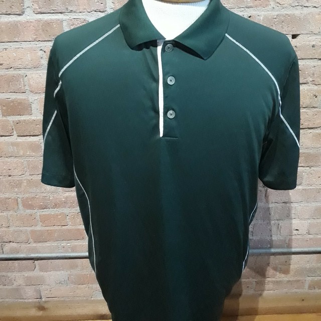 NIKE GOLF TOUR PERFORMANCE DRI-FIT Men's Shirt Athletic Polo Green White Large | eBay