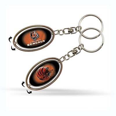 Cincinnati Bengals Spinner Key Chain.Flips to different Logos. Very Nice  #A120