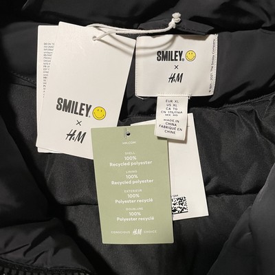 h&m smiley puffer jacket