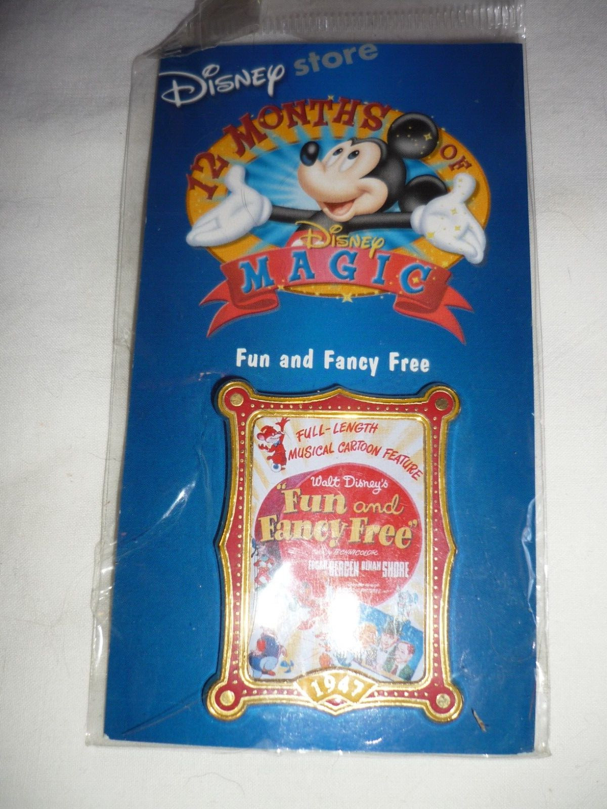 Disney Pin 10344 Mickey Mouse 12 Months of Magic Movie Poster Fun and Fancy Free