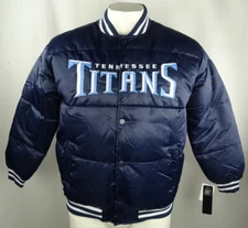 Tennessee Titans NFL G-III Men's Snap-Up Satin Bomber Jacket