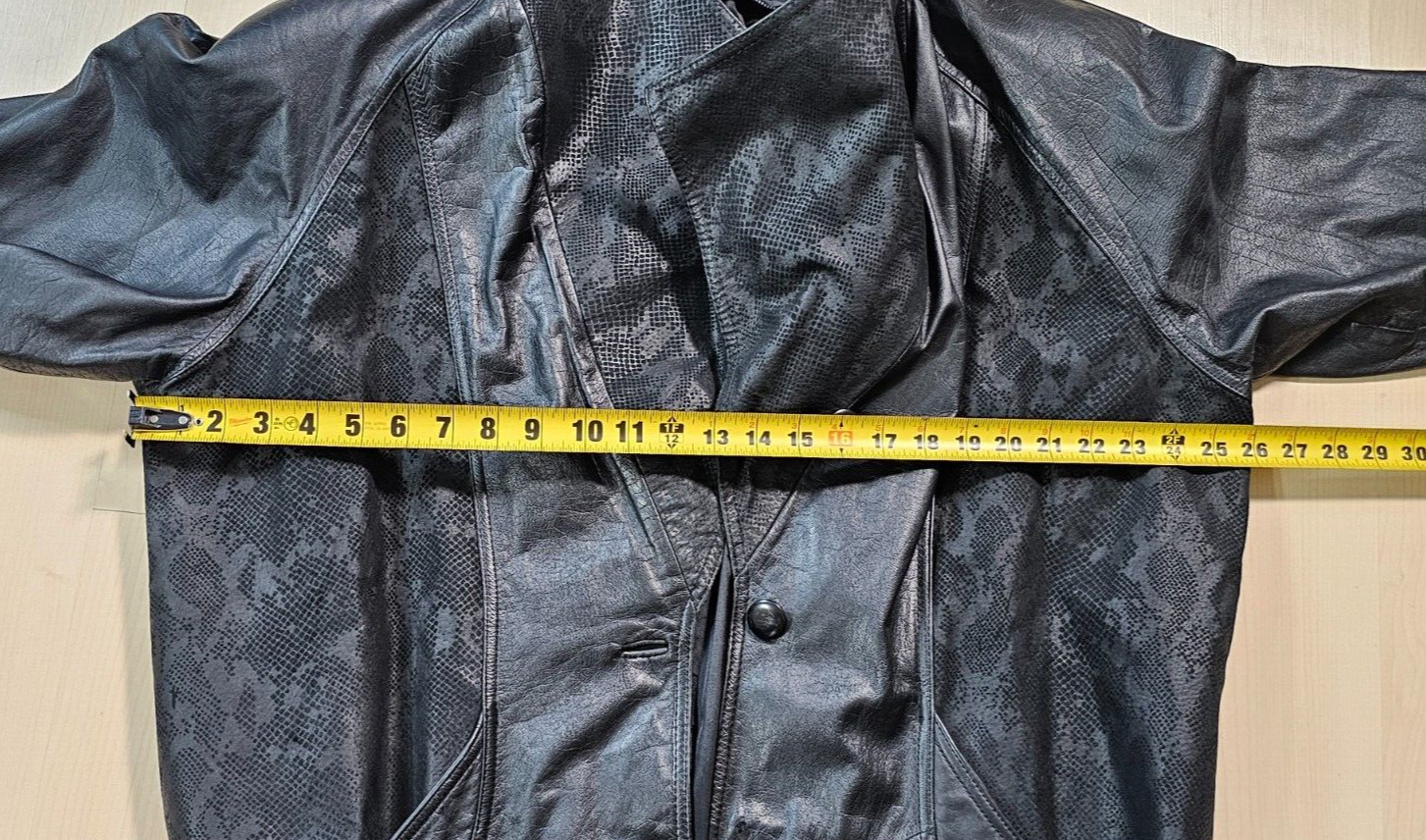 Elk Genuine Leather Jacket Large Lining Button Cl… - image 21