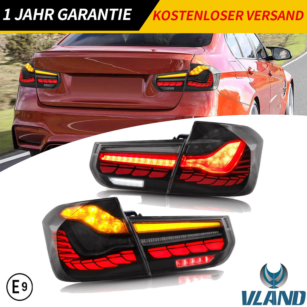 Feux arrière VLAND à clignotants dynamiques pour BMW F30 F35 look 2015 amélioré