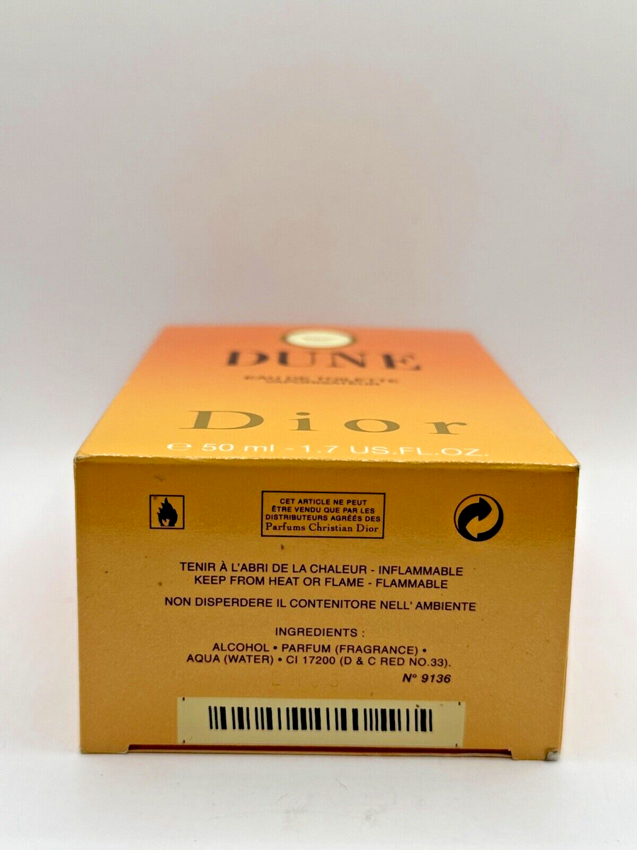 DUNE BY CHRISTIAN DIOR 50ML EDT CLASSIC SPRAY CODE-2H03 (NEW WITH