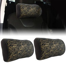 2pcs Jdm Sakura Black Cloud Fabric Soft Cotton Car Neck Rest Pillow Headrest 2pcs Jdm Sakura Black Cloud Fabric Soft Cotton Car Neck Rest Pillow Headrest