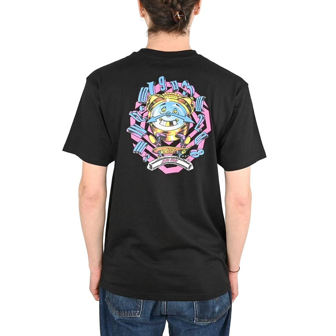T-shirt Vintage Santa Cruz Boardcrew 2004 - Taille S, Brodé, Couleur Kaki, Occasion