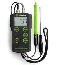 Milwaukee MW102 PRO+ 2-in-1 pH and Temperature Meter with ATC