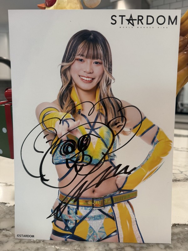 2023 STARDOM Hanan "The Lioness" Autographed Portrait NJPW WWE AEW Marigold NXT