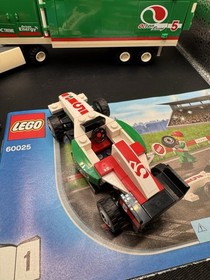 LEGO City #60025  Grand Prix Truck 99% Complete, racing, W/Manual Read Desc