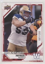 2019 Upper Deck CFL Red 97/150 Patrick Neufeld #142 0nr3