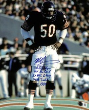 Mike Singletary Signed Bears 11x14 Photo w/ Multi Inscriptions Beckett