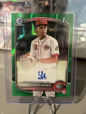 2025 Bowman Chrome Baseball Liberts Aponte Green Lava Auto Refractor /99 Reds