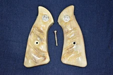 SMITH & WESSON J FRAME SQUARE BUTT PREMIUM GRADE RAMS HORN / STAG GRIPS