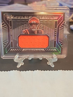 2021 Obsidian Ja'Marr Chase Rookie Eruption Rookie Patch Card /100