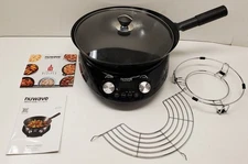 Nuwave Induction Hot Wok with 14" Carbon Steel Wok, Glass Lid
