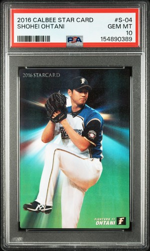 2016 CALBEE STAR CARD #S-04 SHOHEI OHTANI PSA 10